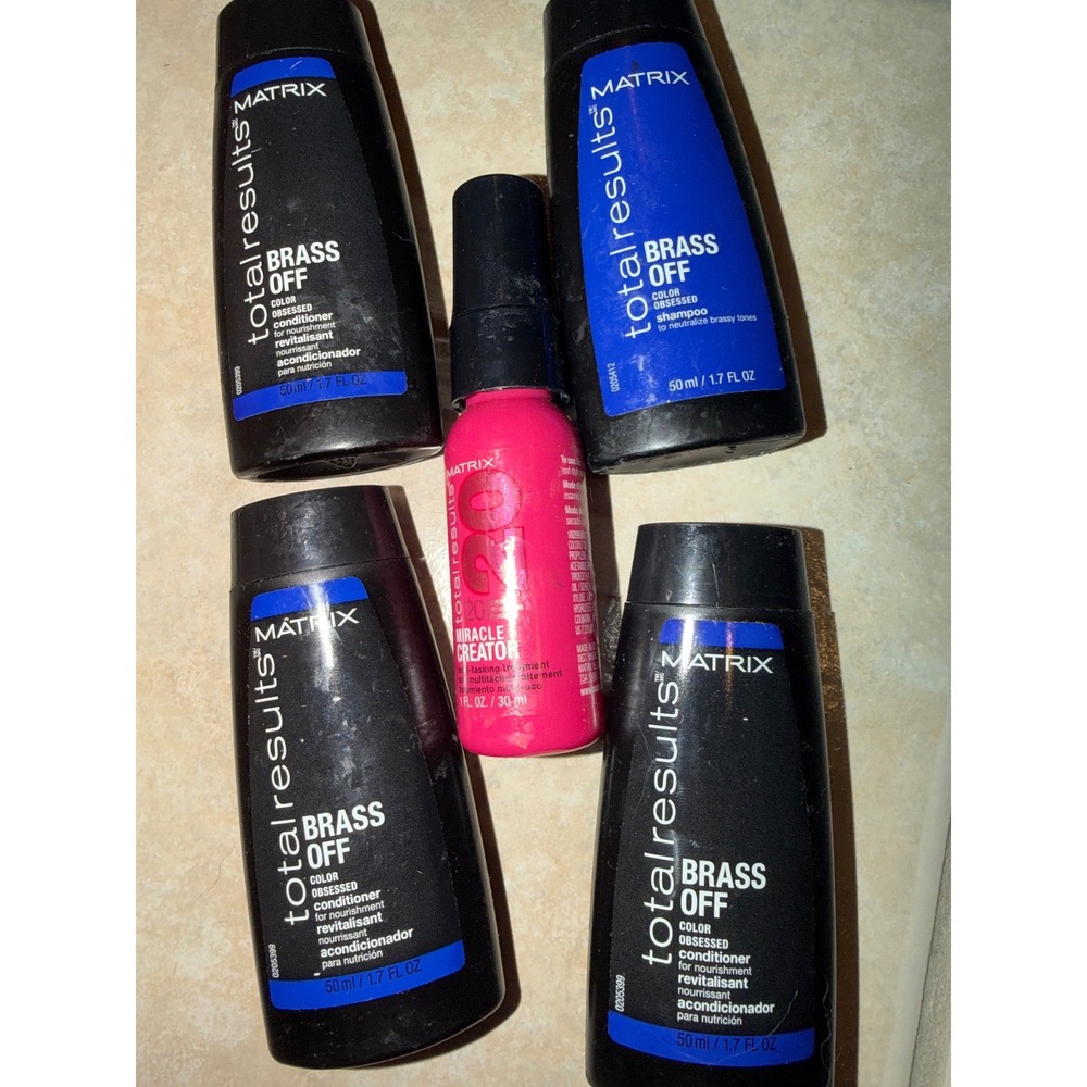 Matrix Total Results Brass Off Shampoo Conditioner Miracle Creator Hair Care Set